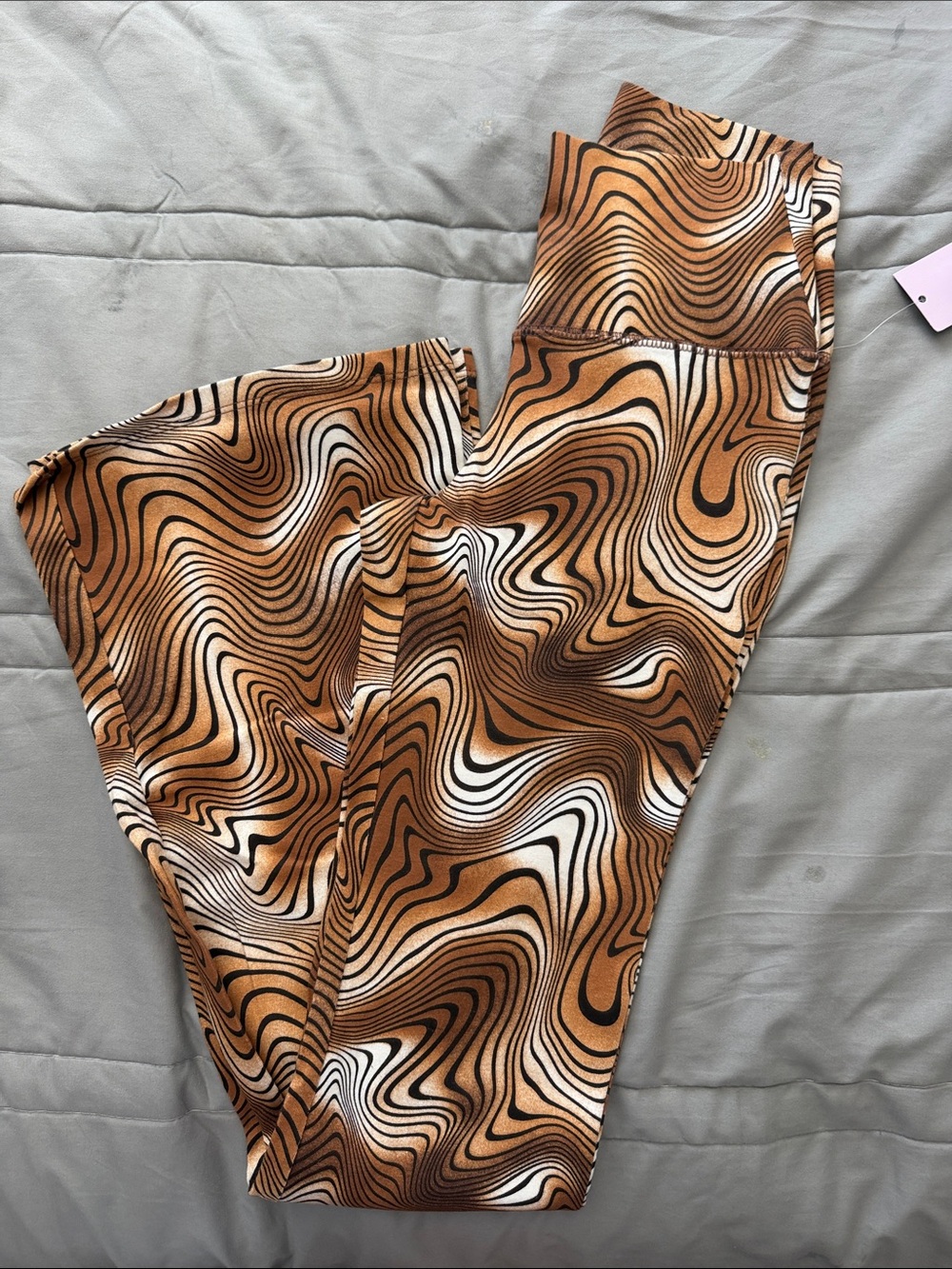 Women’s High-Rise Patterned Leggings - Brown Swirl